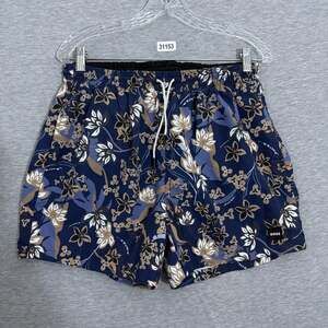 Hugo Boss Men's Large Nylon Floral Print Mesh Lined Swim Trunks 5" Inseam